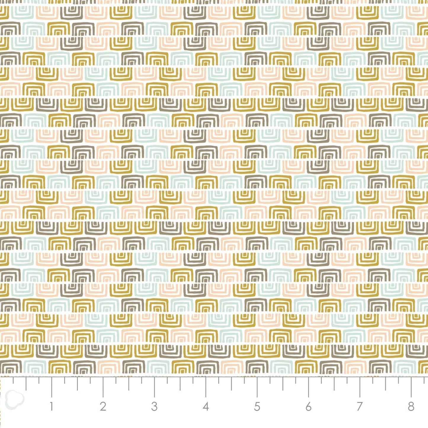 Neufchâtel - Geo Brick Fabric - Trapunto