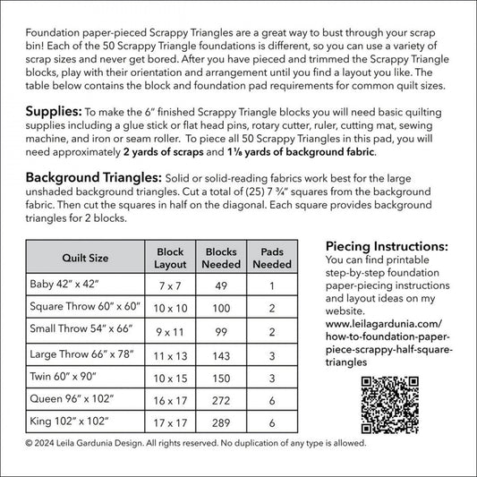 Scrappy Triangle Foundation Pad