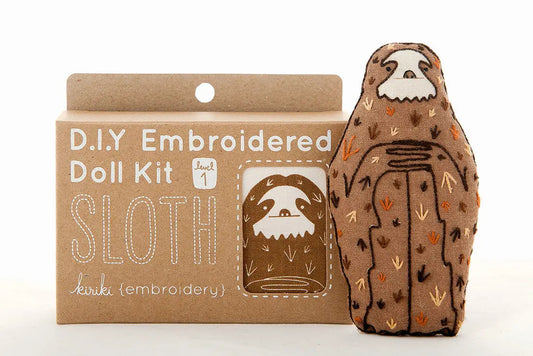 Sloth Embroidery Kit