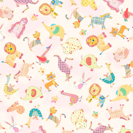 Animal Parade - Toss POS Fabric - Trapunto