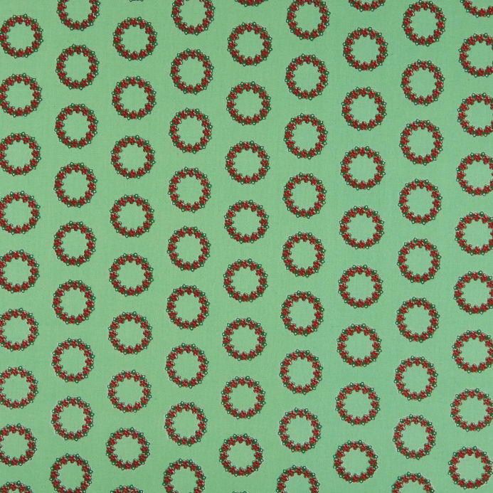 Candy Cane Lane - Holiday Wreaths POS Fabric - Trapunto