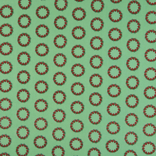 Candy Cane Lane - Holiday Wreaths POS Fabric - Trapunto