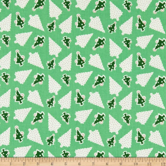 Candy Cane Lane - Oh Christmas Tree POS Fabric - Trapunto