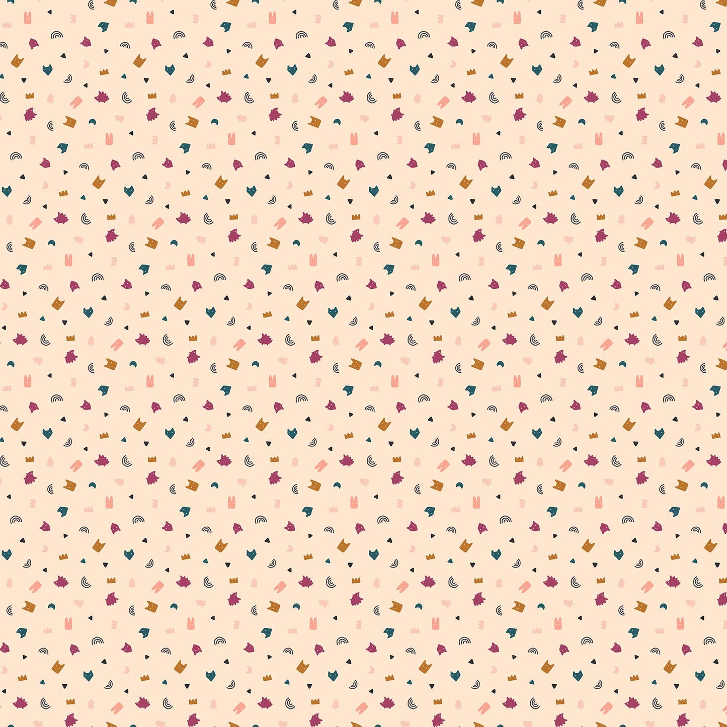 Treehouse - Animal Geo POS Fabric - Trapunto