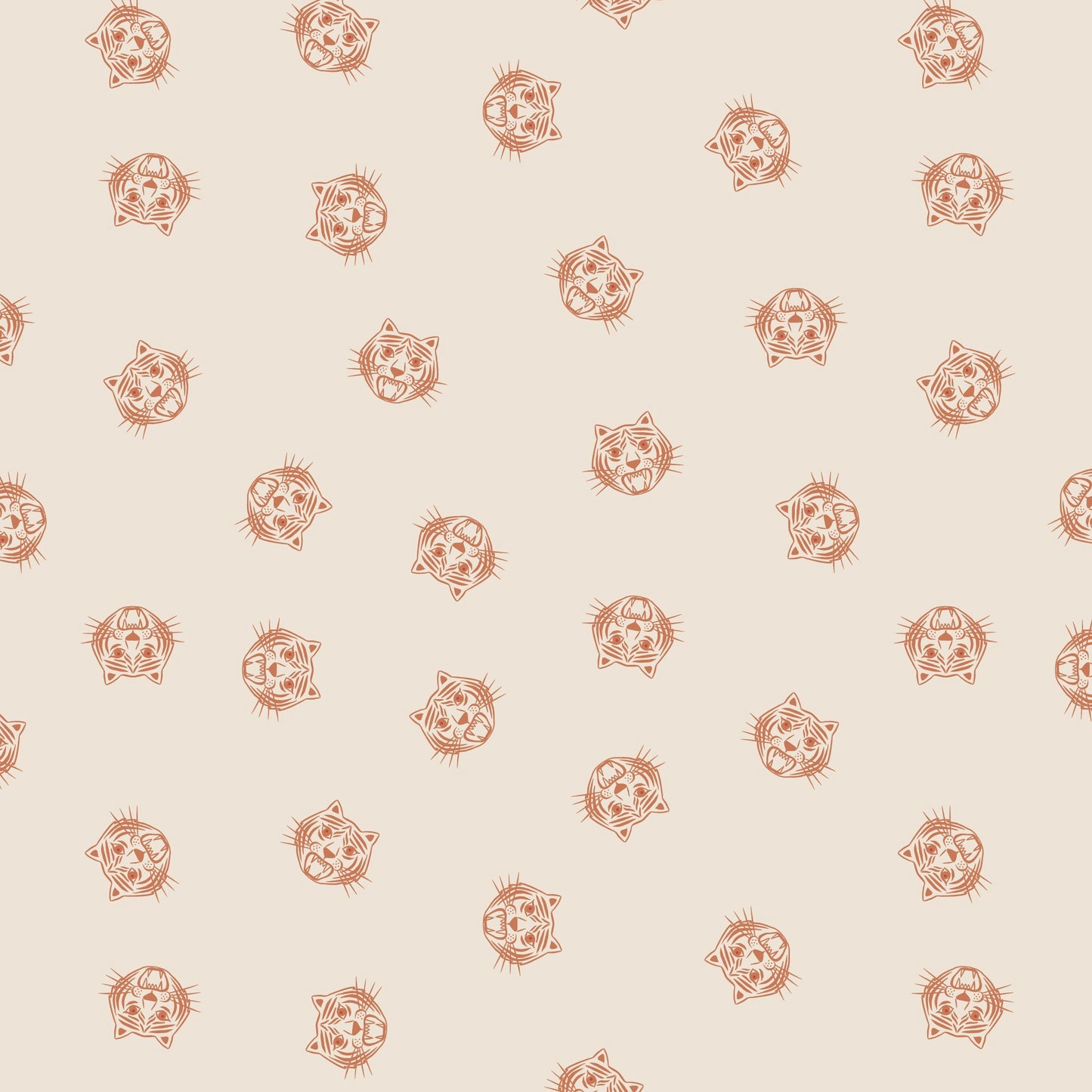 Panthera - Tiger Face POS Fabric - Trapunto