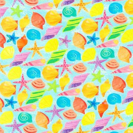 Octopus' Garden - Shells POS Fabric - Trapunto