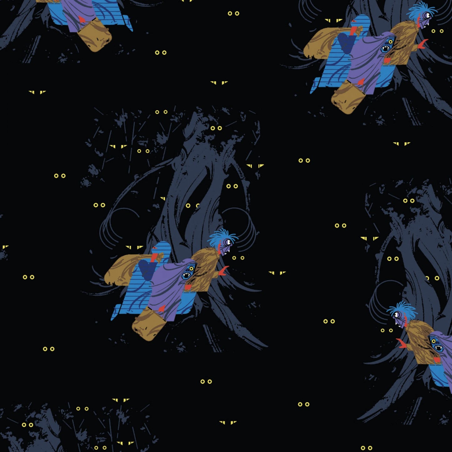 Charley Harper Halloween Fabric - Trapunto