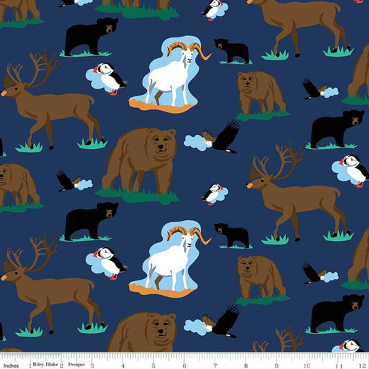 Northwest - Wildlife POS Fabric - Trapunto