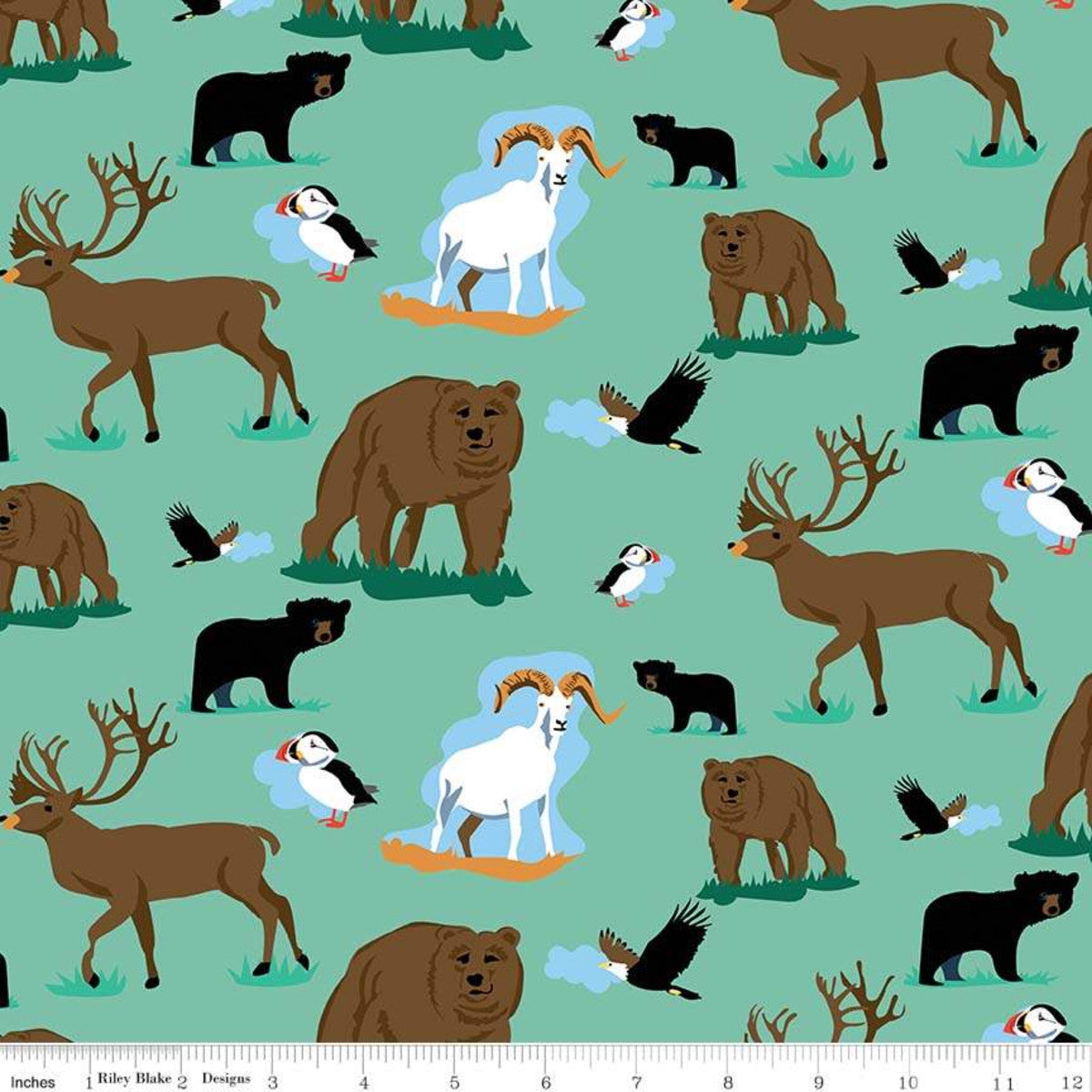 Northwest - Wildlife POS Fabric - Trapunto
