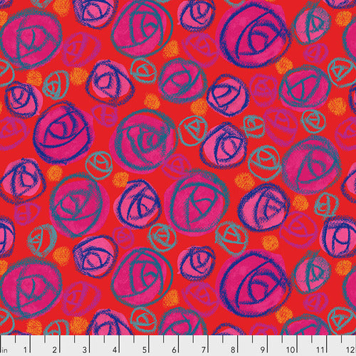 Step By Step - I Love Roses POS Fabric - Trapunto