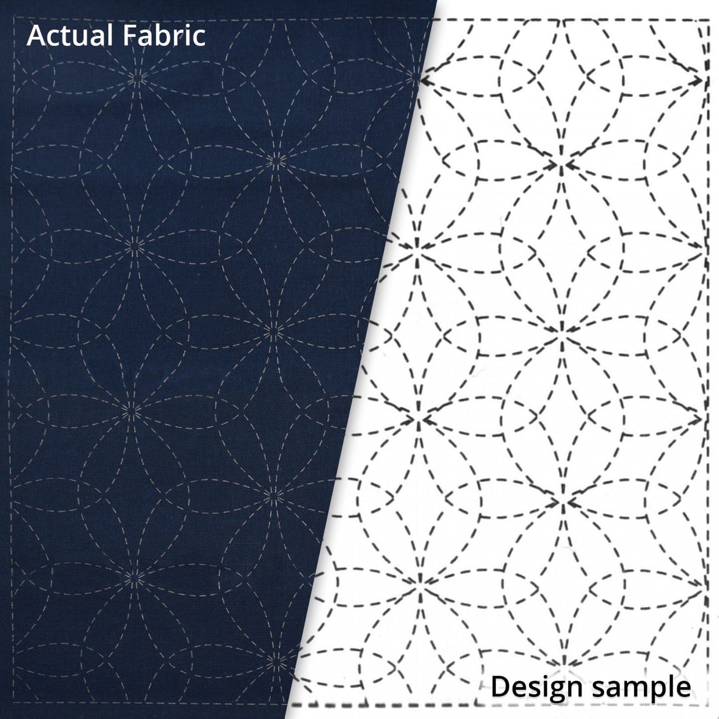 Échantillon de Sashiko | Hana-Zashi (Fleur)