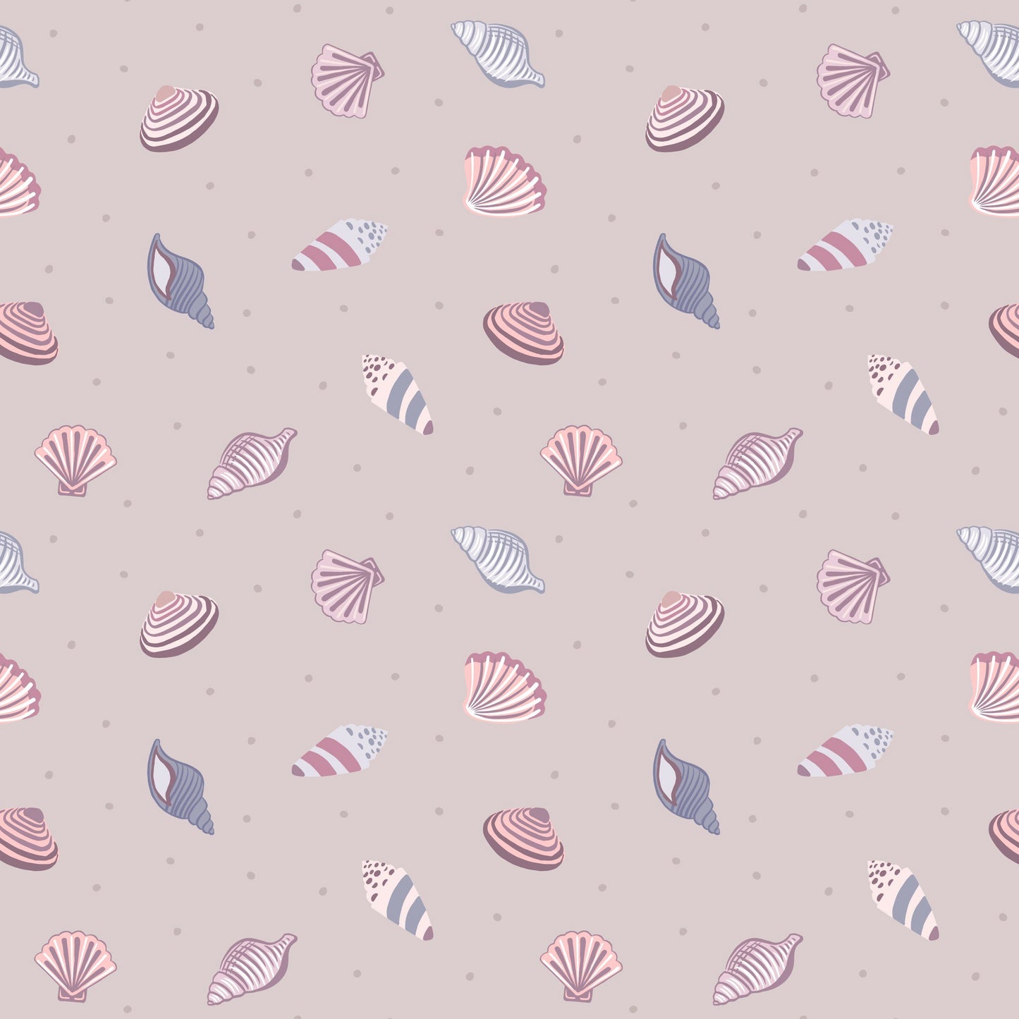 Small Things by the Sea - Shells POS Fabric - Trapunto