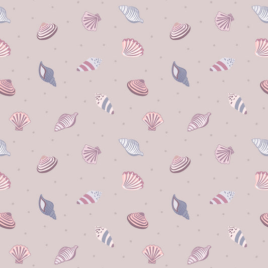 Small Things by the Sea - Shells POS Fabric - Trapunto