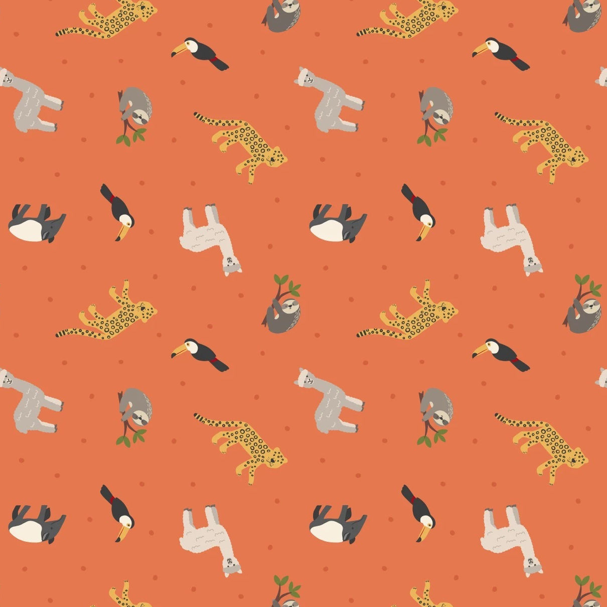 ST World Animals - S. America POS Fabric - Trapunto