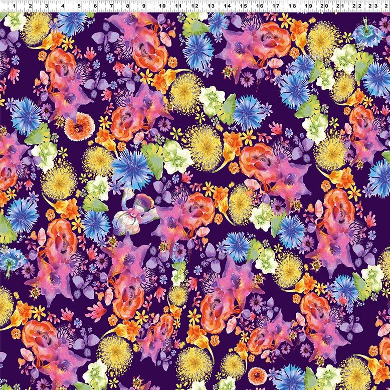 Flower Talk Fabric - Trapunto