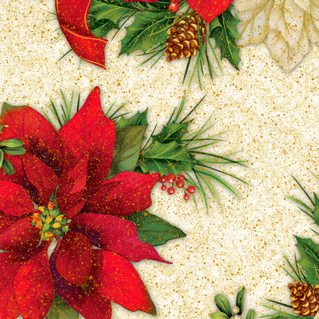 Elegant Poinsettias - Spaced ($20/m)