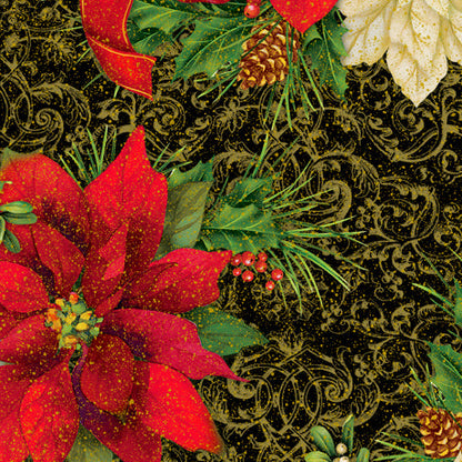 Elegant Poinsettias - Spaced ($20/m)