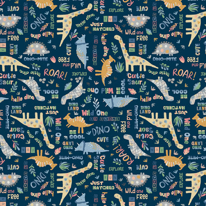 Baby Dino Flannel - Words ($22/m)