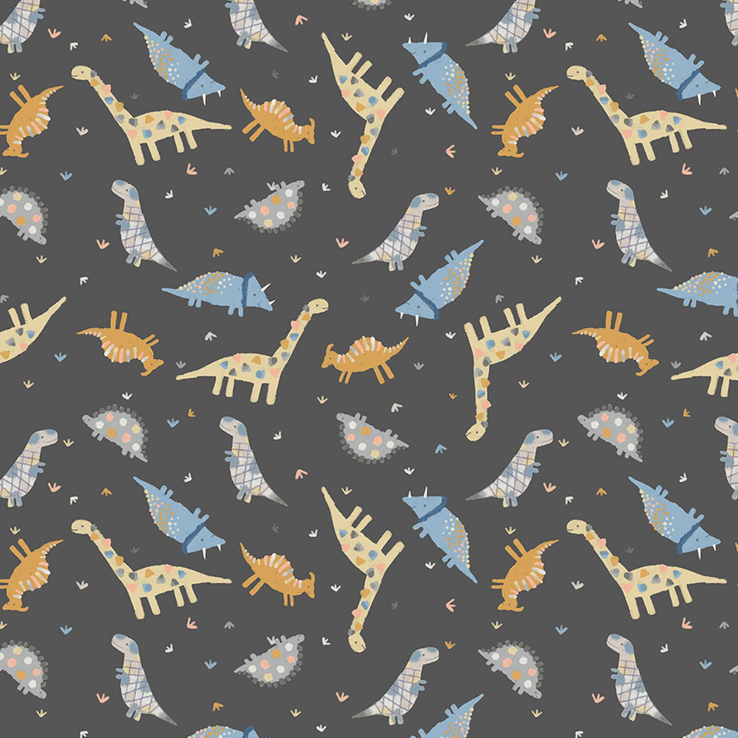 Baby Dino Flannel - Happy Dinosaurs ($22/m)