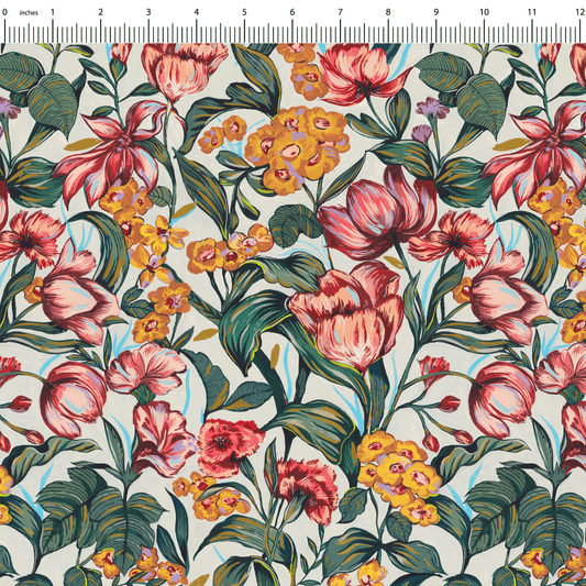 A Floral Encounter - Chintz ($22/m)