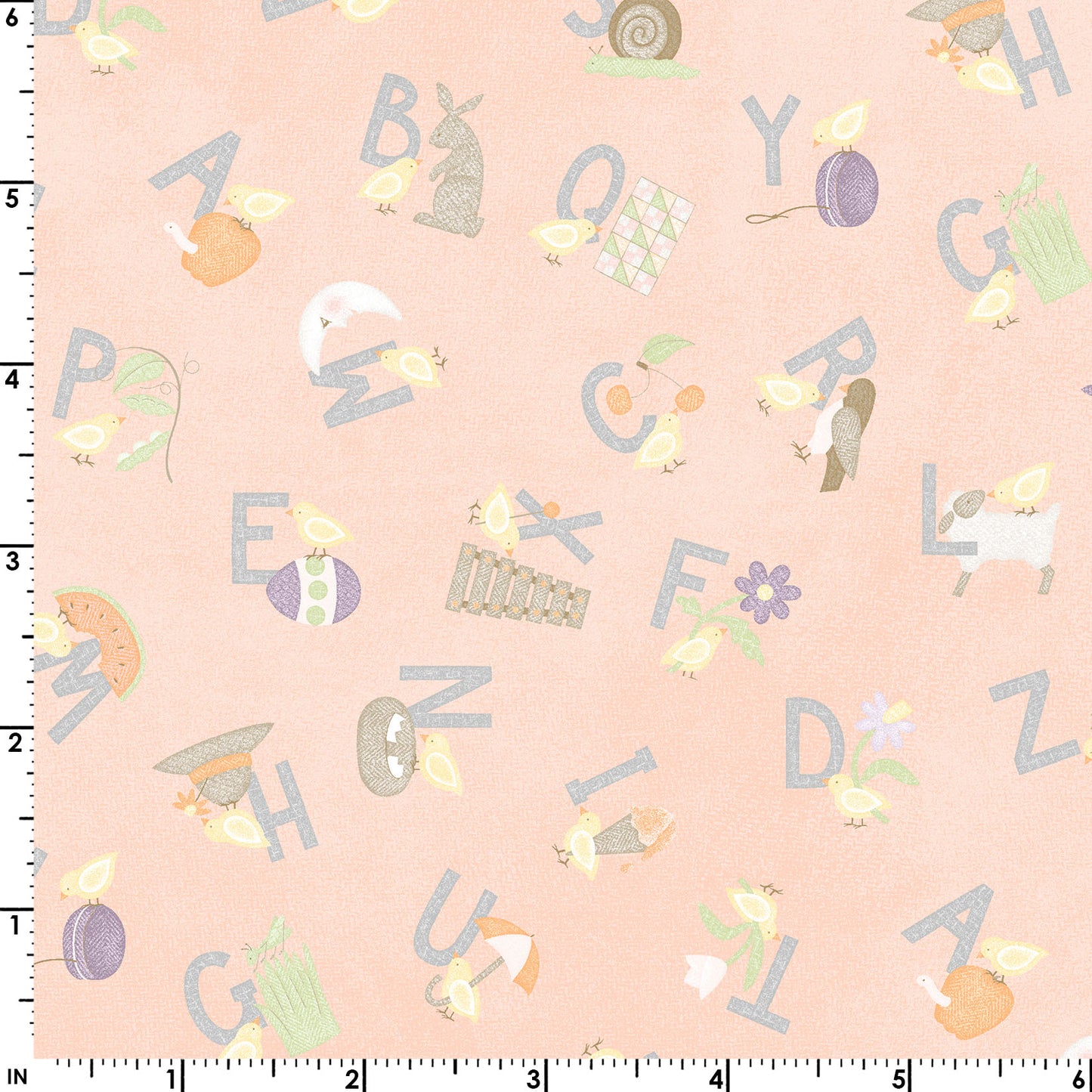 Little Chicks Flannel - Alphabet Tossed ($22/m)