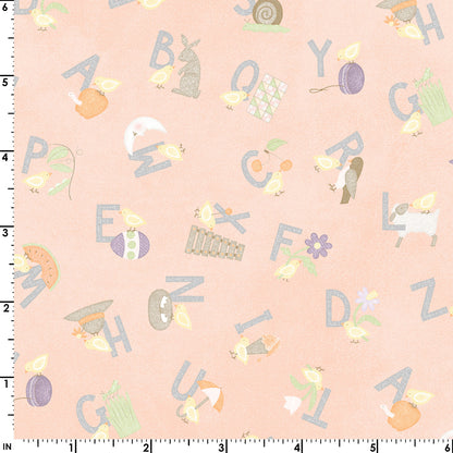 Little Chicks Flannel - Alphabet Tossed ($22/m)