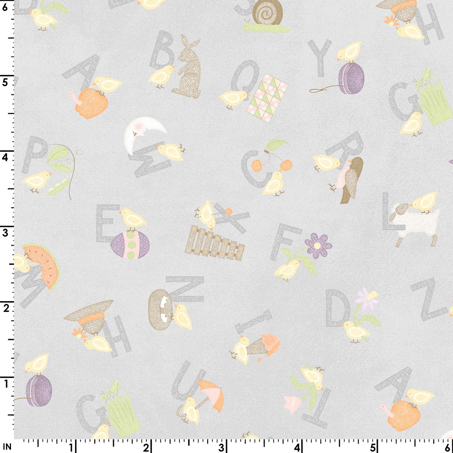 Little Chicks Flannel - Alphabet Tossed ($22/m)