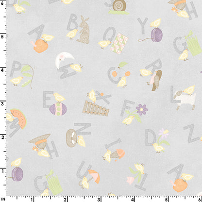 Little Chicks Flannel - Alphabet Tossed ($22/m)