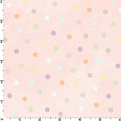 Little Chicks Flannel - Multi Dots ($22/m)