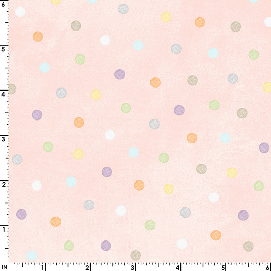 Little Chicks Flannel - Multi Dots ($22/m)