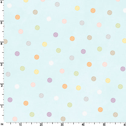 Little Chicks Flannel - Multi Dots ($22/m)