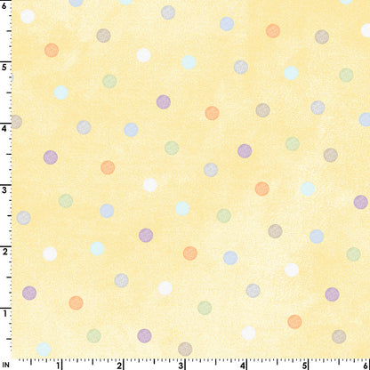 Little Chicks Flannel - Multi Dots ($22/m)