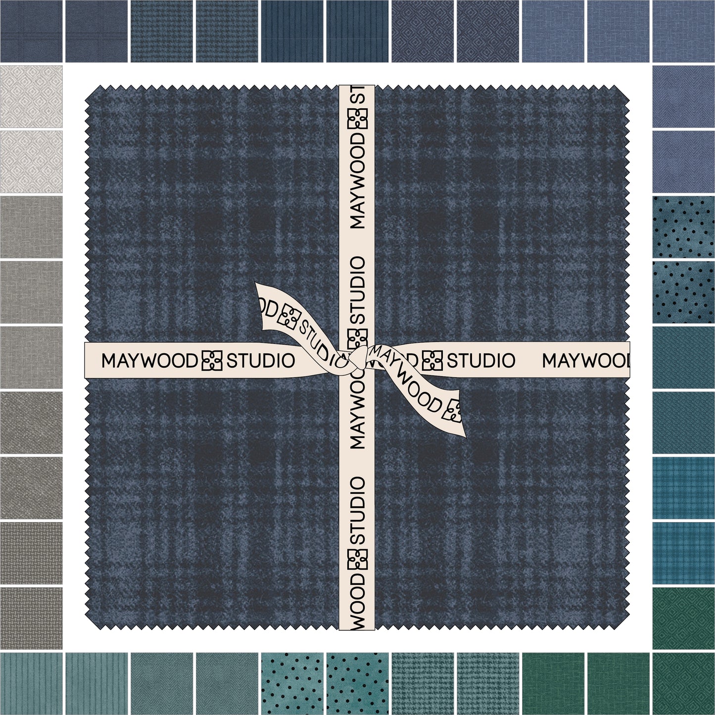 Woolies Flannel | Stormy Seas - 10" Squares