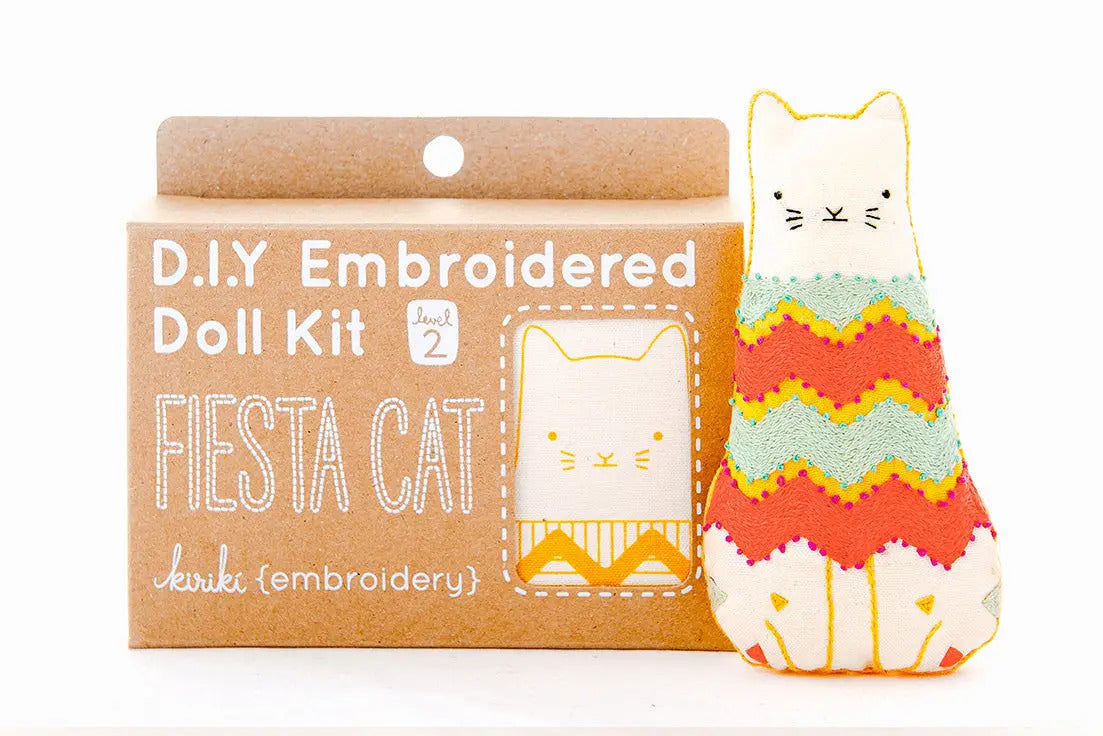 Fiesta Cat Embroidery Kit