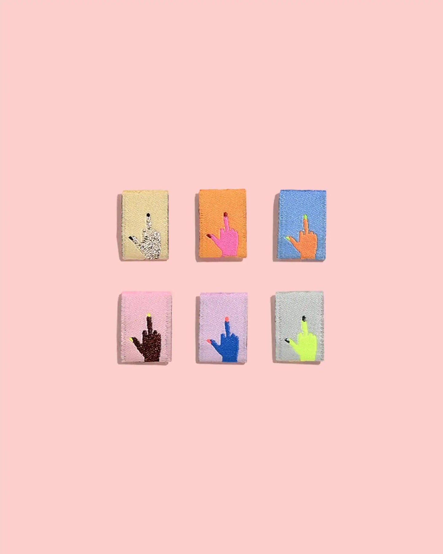 Sew In Labels | Middle Finger Mini Hands
