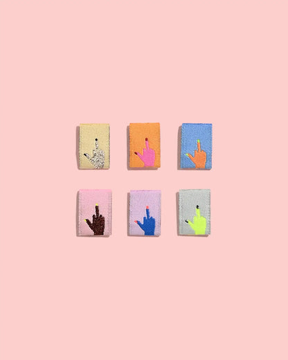 Sew In Labels | Middle Finger Mini Hands