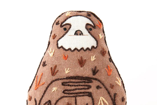 Sloth Embroidery Kit