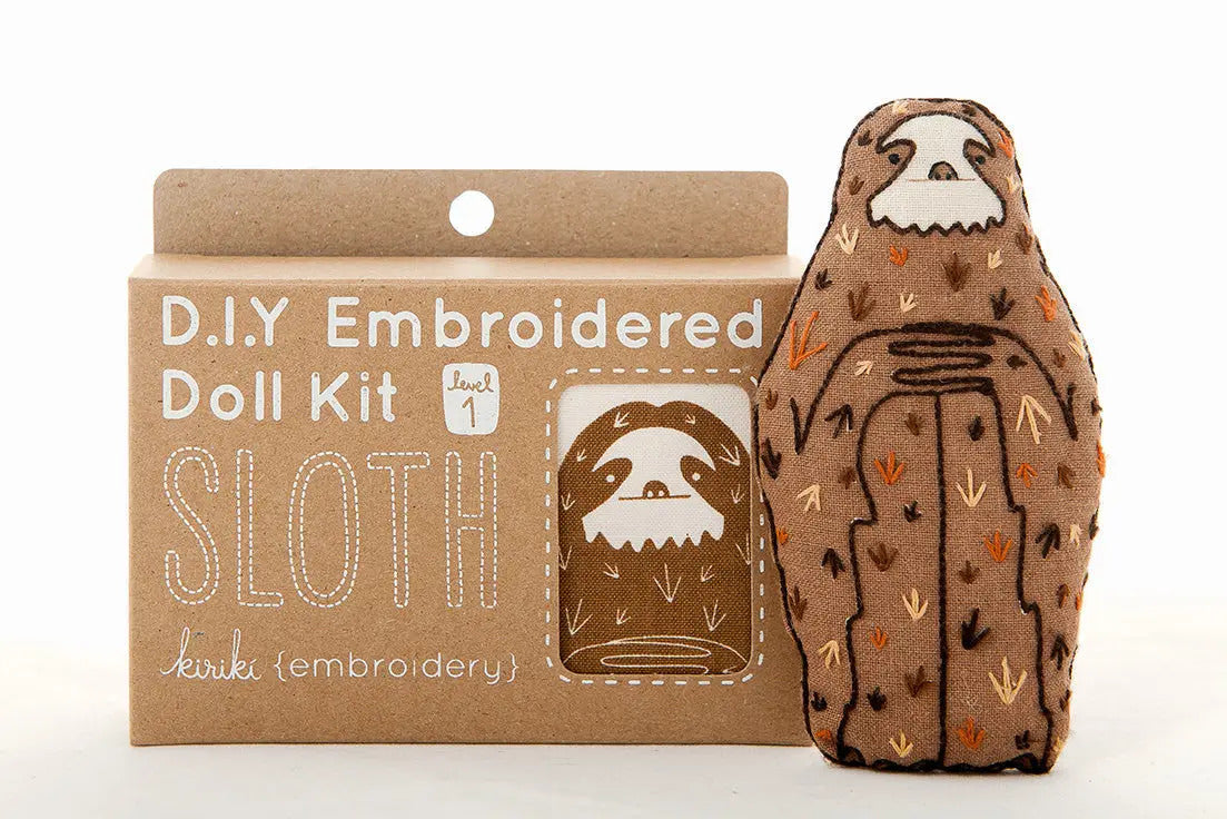 Sloth Embroidery Kit