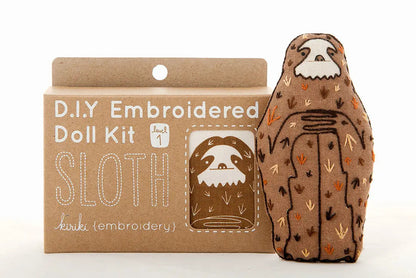 Sloth Embroidery Kit