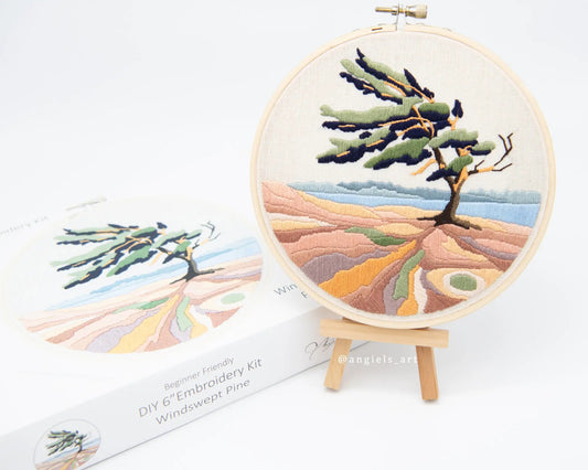 Windswept Pine Embroidery Kit