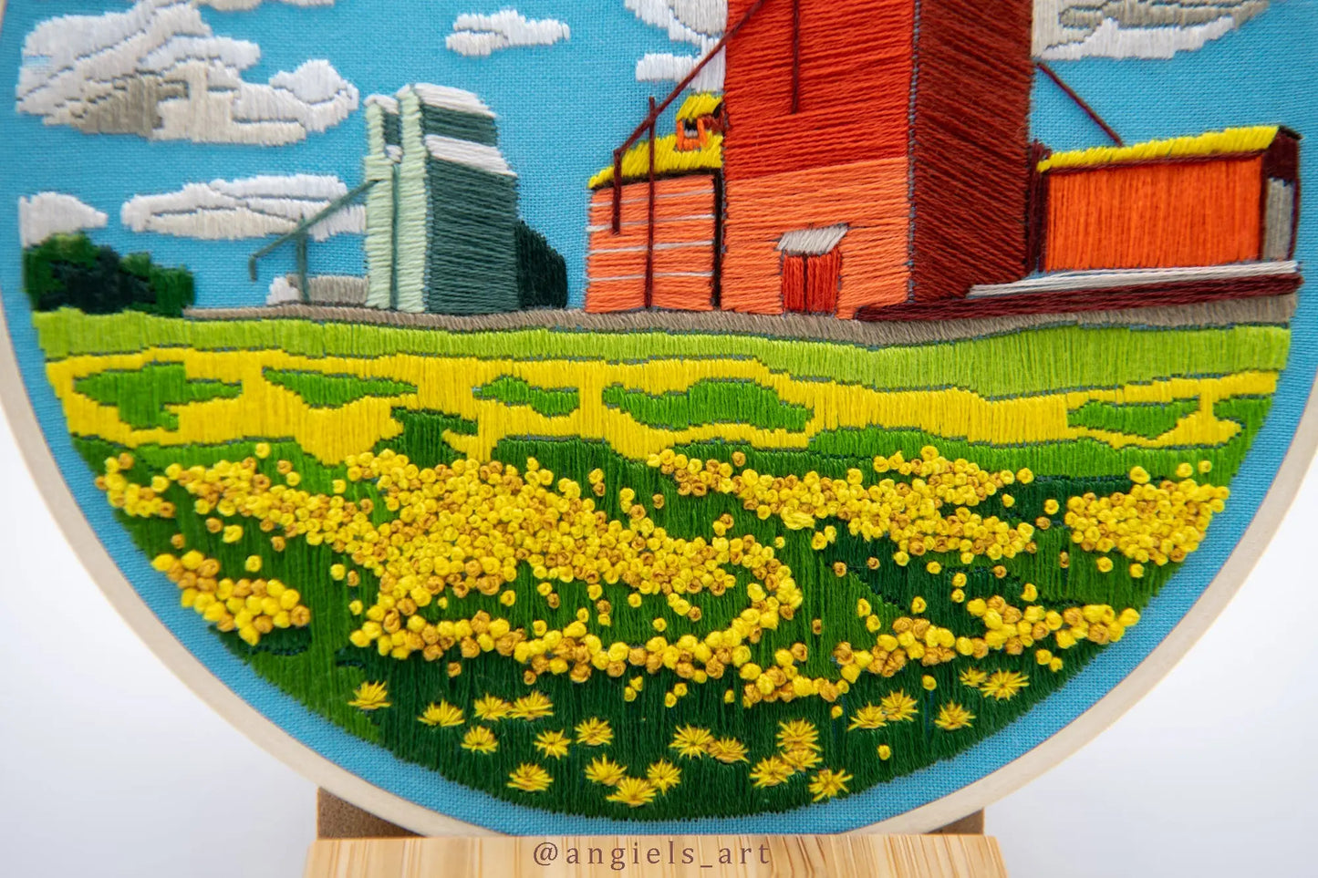 Grain Elevators Embroidery Kit