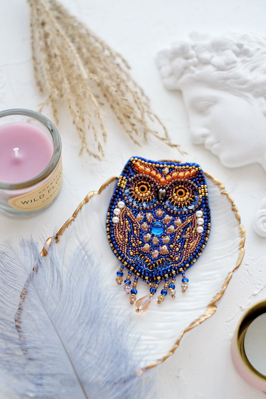 Owl Beaded Embroidery Kit