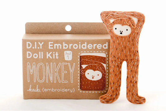 Monkey Embroidery Kit