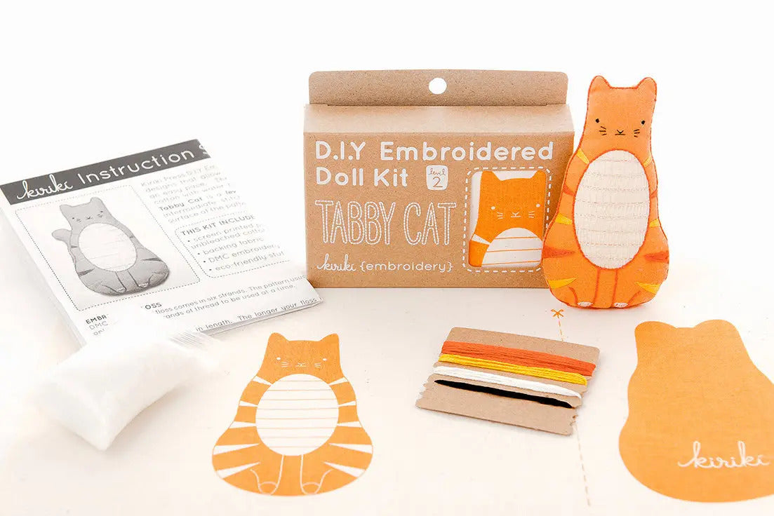 Tabby Cat Embroidery Kit