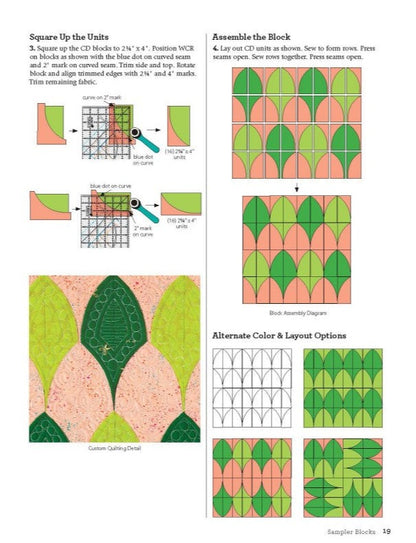 Wonderful Curves Sampler Quilt Block Book