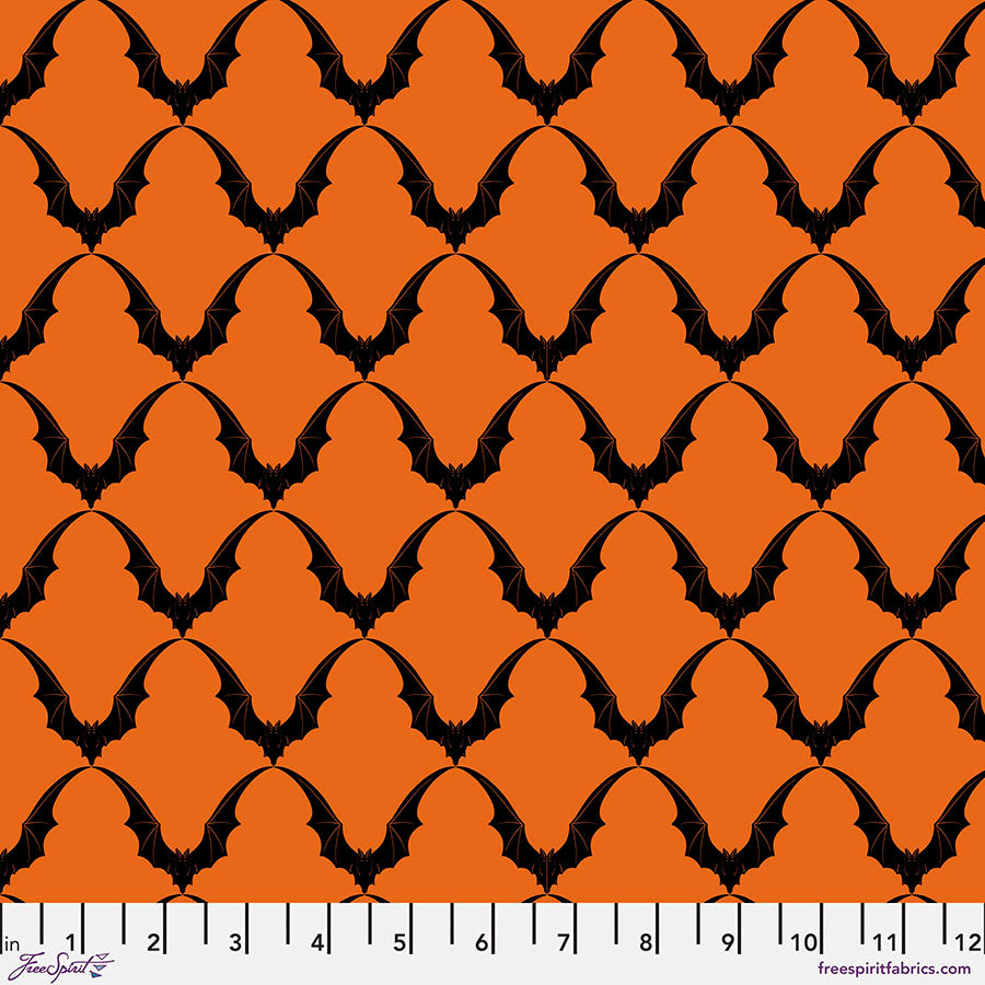 Scared Bat Pattern Scaredy Cat - Bat Ric Rac ($20/m) – Trapunto