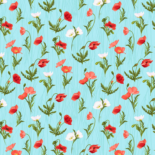 Positively Poppies - Meadow ($20/m)